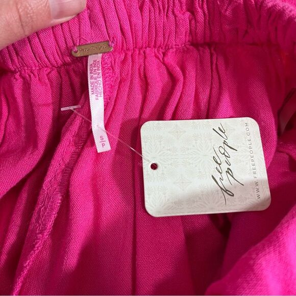 Free People Fuchsia Pink Quinn Wide Leg Pants S - Picture 7 of 9